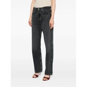 AGOLDE Kelly Relaxed Straight Leg Jeans NWT Washed Black Size 26